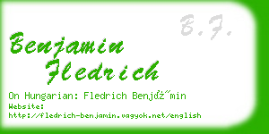 benjamin fledrich business card